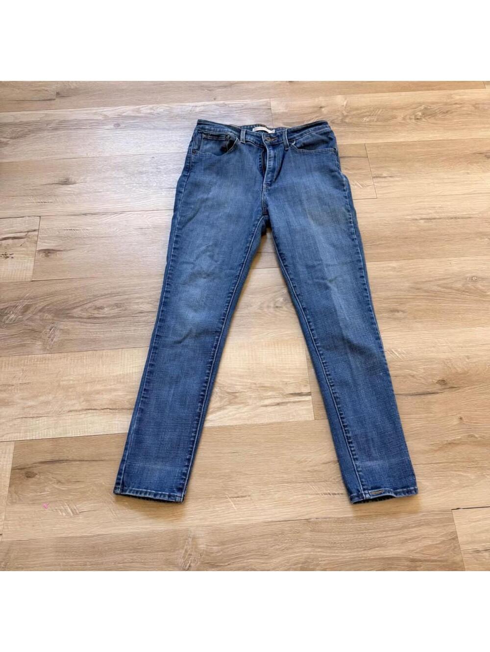 Levi's 721 High Rise Skinny‎ Jeans Washed Denim Blue Women's 30
